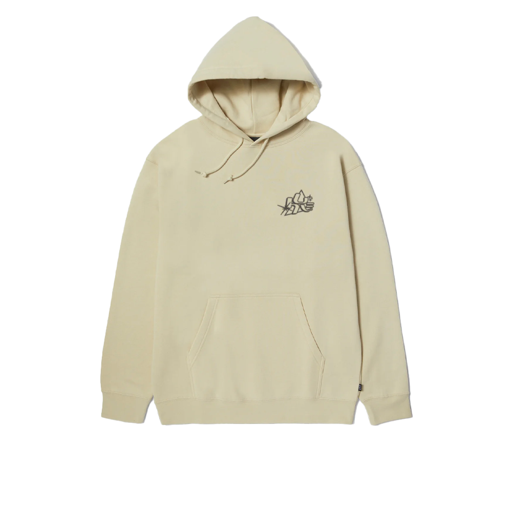 HUF Glow Pullover Hoodie - Stone Wash Cotton Streetwear for Men & Women | Perfect for Casual Outfits, Gym, and Outdoor Activities