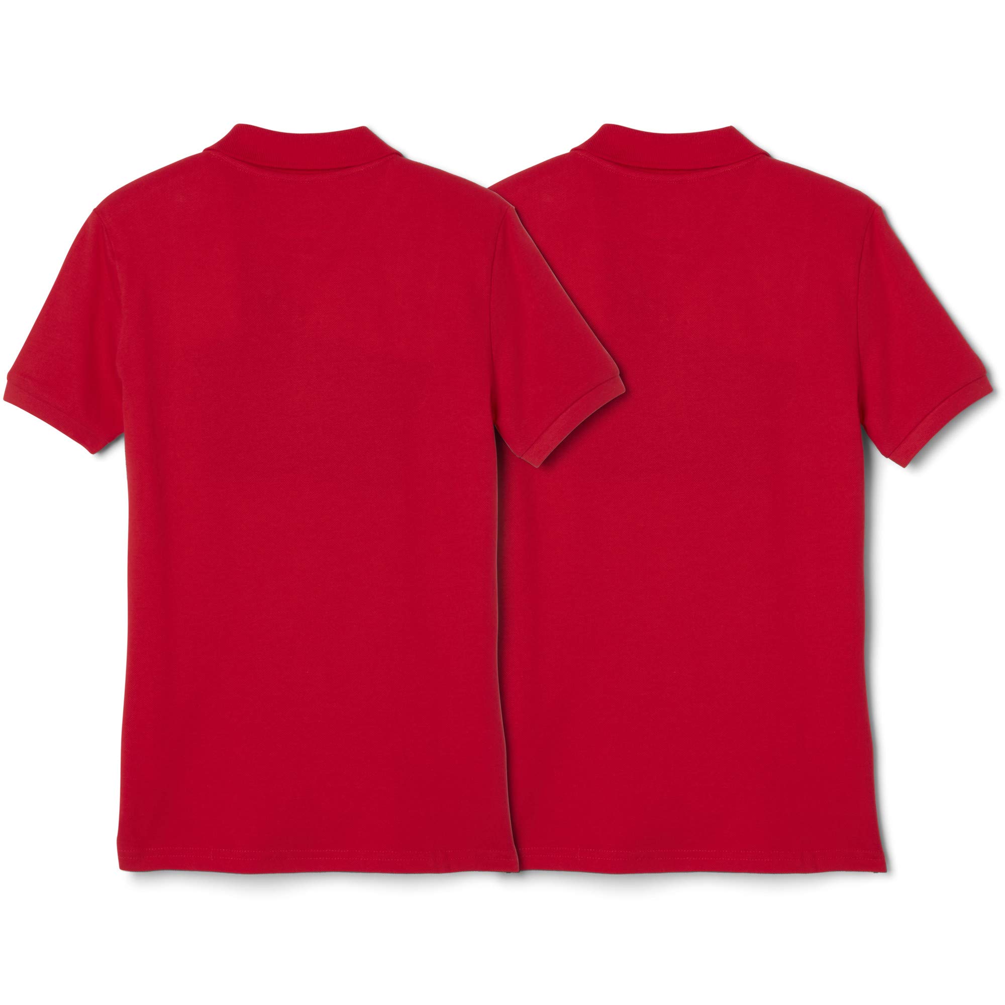 French Toast Girls' Short Sleeve Stretch Pique Polo Shirt - 2 Pack Set | Comfortable School Uniform & Playdate Outfits for Active Kids
