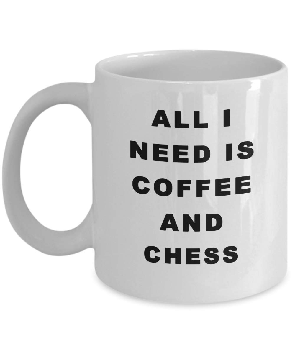 Funny Coffee and Chess Mug - Novelty Gift for Women, Men, Office Coworkers & Chess Players - Perfect for Coffee Lovers, Game Nights & Office Humor
