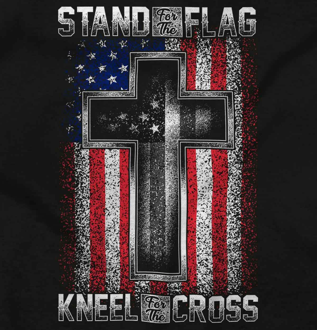 Stand for Flag Kneel The Cross Tank Top T-Shirt for Men & Women - Patriotic Casual Wear for Outdoor Events & Sports