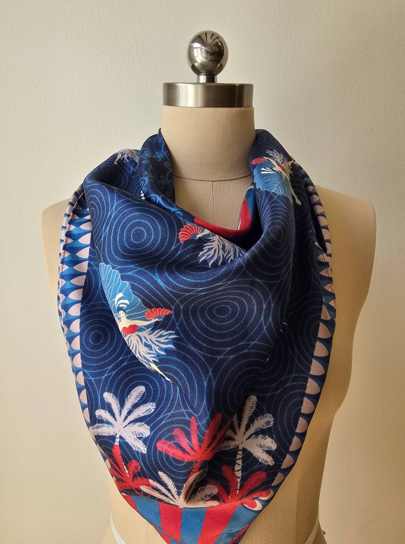Tropicana Dream Silk Scarf - Premium 100% Mulberry Silk Fashion Accessory for Women - Perfect for Travel, Weddings & Special Occasions