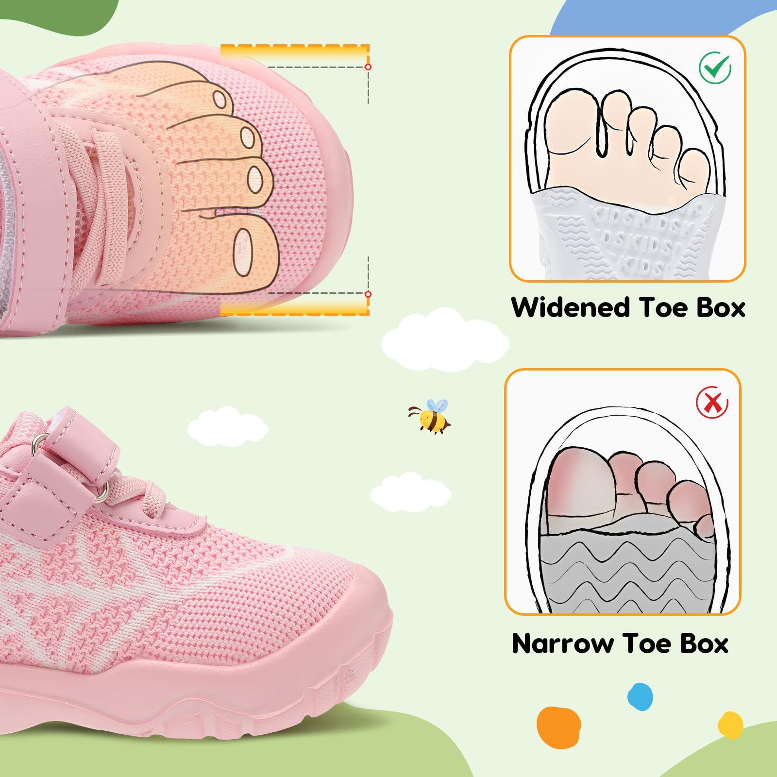 BARERUN Kids Barefoot Shoes for Toddlers - Breathable Slip-On Sneakers for Boys & Girls - Lightweight Running & Walking Shoes for School & Play - Ideal for Infants & Toddlers