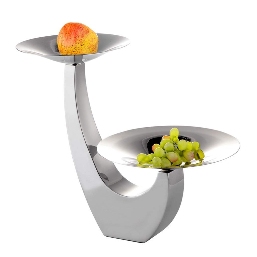 Premium Stainless Steel Multi-Size Fruit Bowl for Bar, KTV & Home - 6.2x18x22cm Dessert Plate, Snack Basket, Candy Dish - Perfect for Parties, Entertaining & Countertop Display