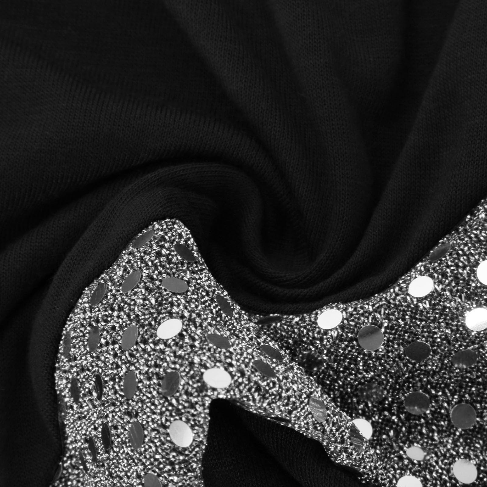 Plus Size Women's Sexy Halter O-Neck Strapy Tops with Sequin Hem - Long Sleeve Pullover Sweatshirt Blouse for Casual Wear | Perfect for Parties, Date Nights & Everyday Fashion