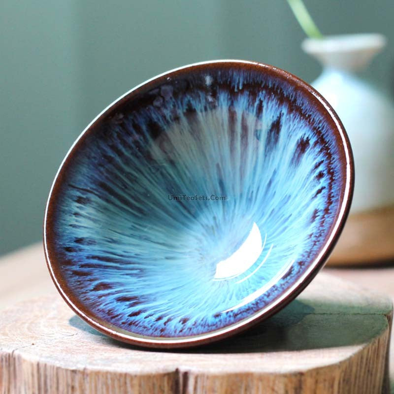 Premium Japanese Tea Cup Set of 2 - Handcrafted Ceramic Matcha Tea Cups for Summer Rain Collection - Perfect for Tea Ceremonies, Home Decor & Gift Giving