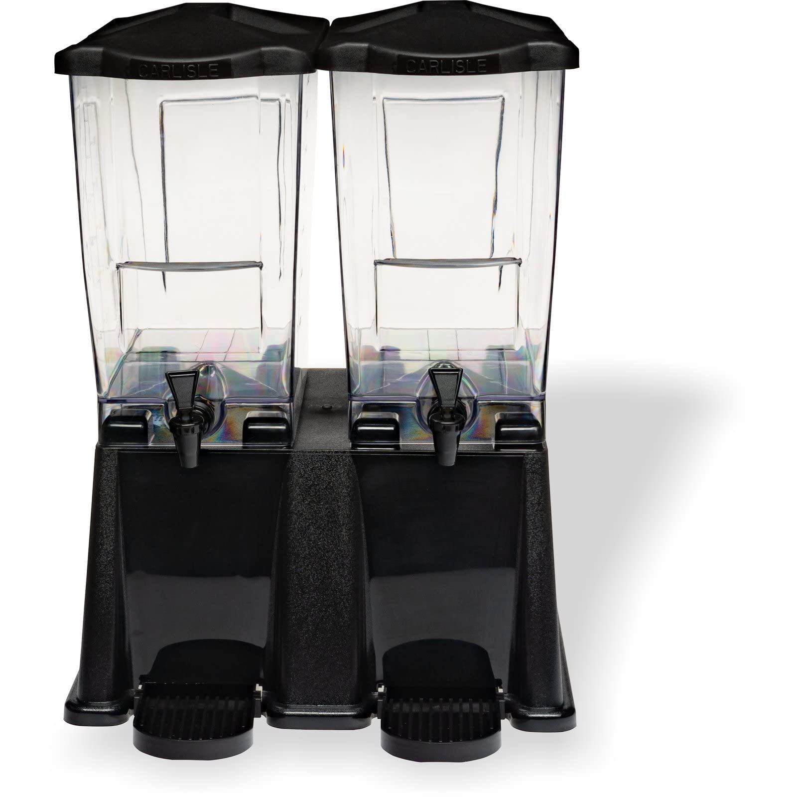 Carlisle FoodService 3.5 Gallon Black Polycarbonate Rectangular Drink Dispenser with Spigot - Perfect for Catering, Buffets, Restaurants & Parties | Commercial Beverage Server for Iced Tea, Lemonade & Punch