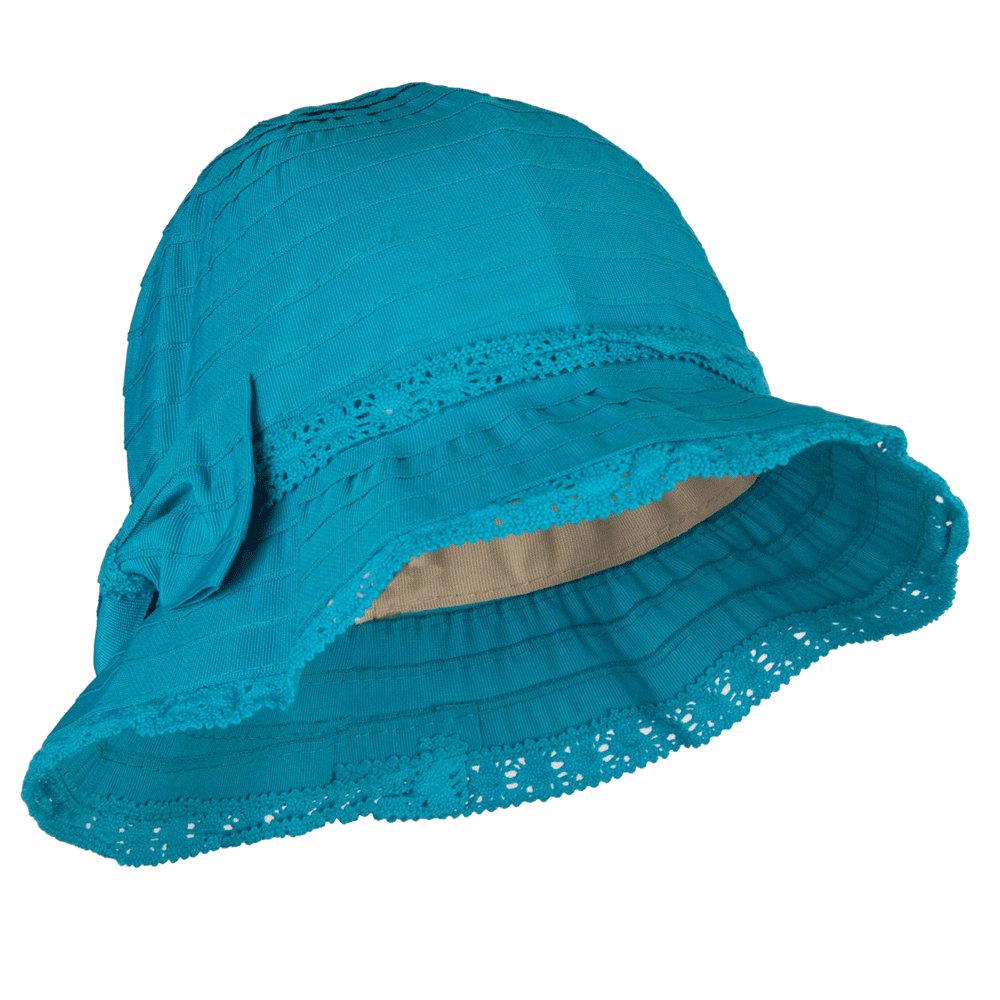 Jeanne Simmons Girls Bow Accent Bucket Hat - Stylish Sun Protection for Outdoor Activities, Beach, and Summer Fashion