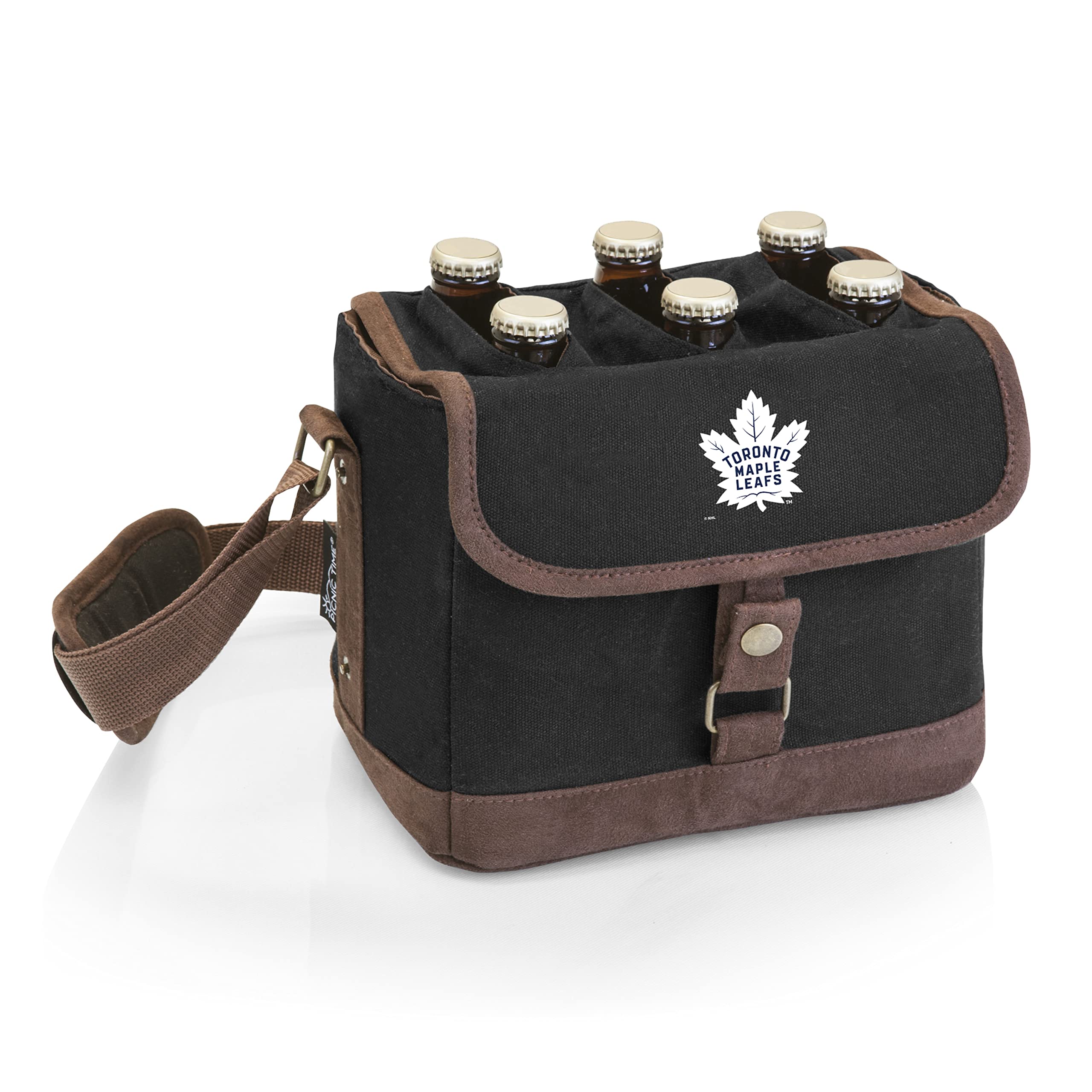 PICNIC TIME NHL Anaheim Ducks Insulated Beer Caddy Cooler Tote with Bottle Opener - Portable Beverage Carrier for Tailgating, Beach Parties & Sports Events
