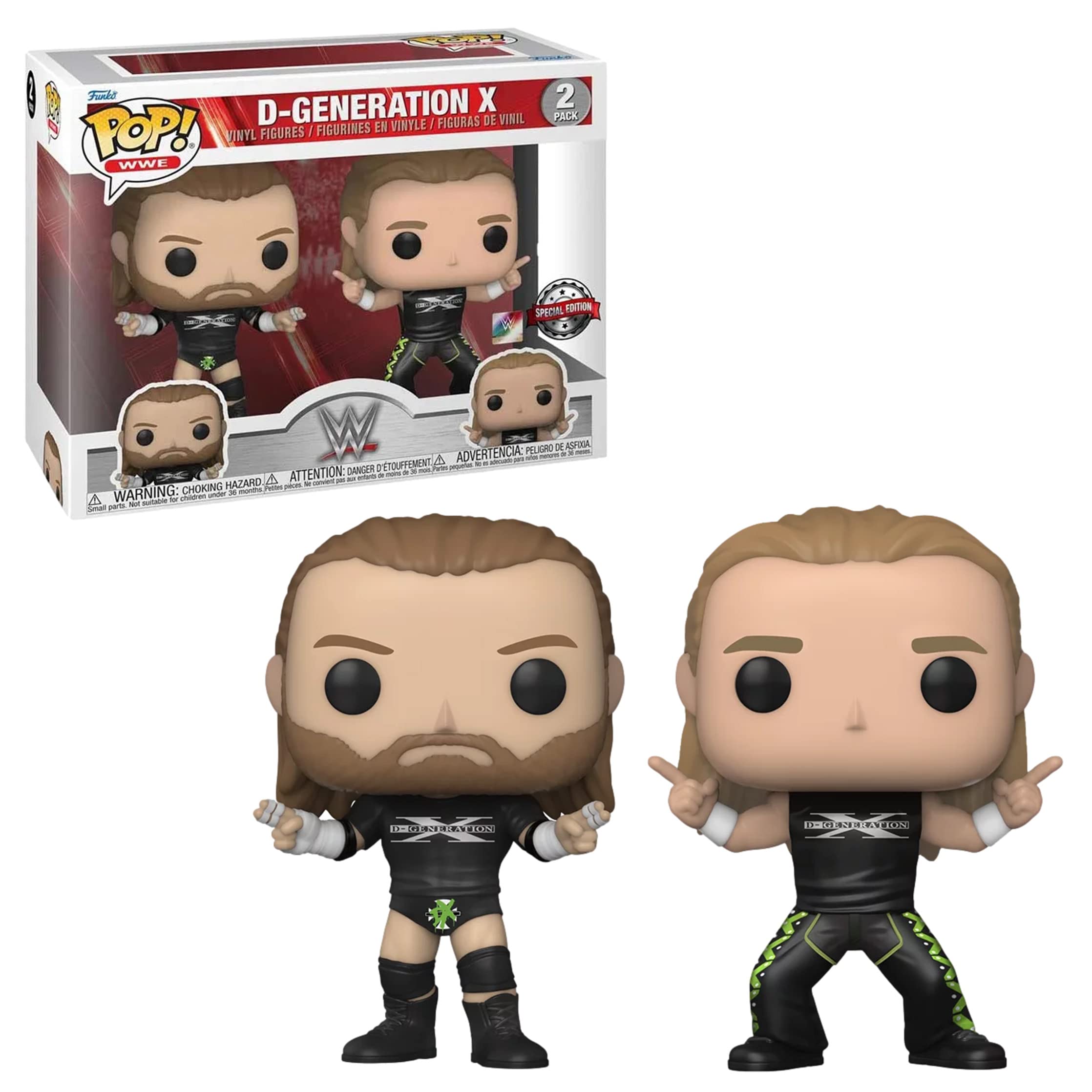 Funko Pop! WWE D-Generation X 2-Pack Vinyl Figures - Walmart Exclusive Collectible Toys for Wrestling Fans | Perfect for Display, Gifts, and WWE Memorabilia Collections