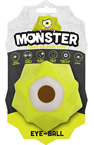 Durable Monster Treat Release Dog Toy for Small & Large Breeds - Interactive Chew Toy for Puppies & Adult Dogs - Perfect for Training, Playtime & Mental Stimulation (Green)