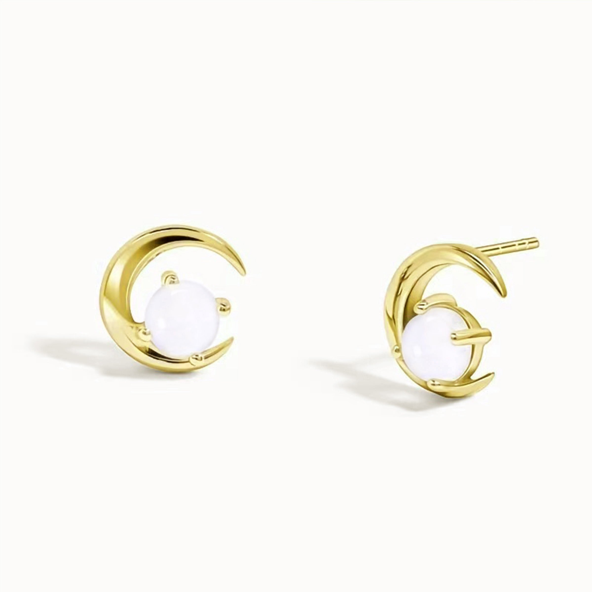 Moonlit Embrace Breastmilk Stud Earrings - Unique Memorial Jewelry for Moms, Breastfeeding Keepsake - Perfect for Mother's Day Gifts & Baby Shower Presents