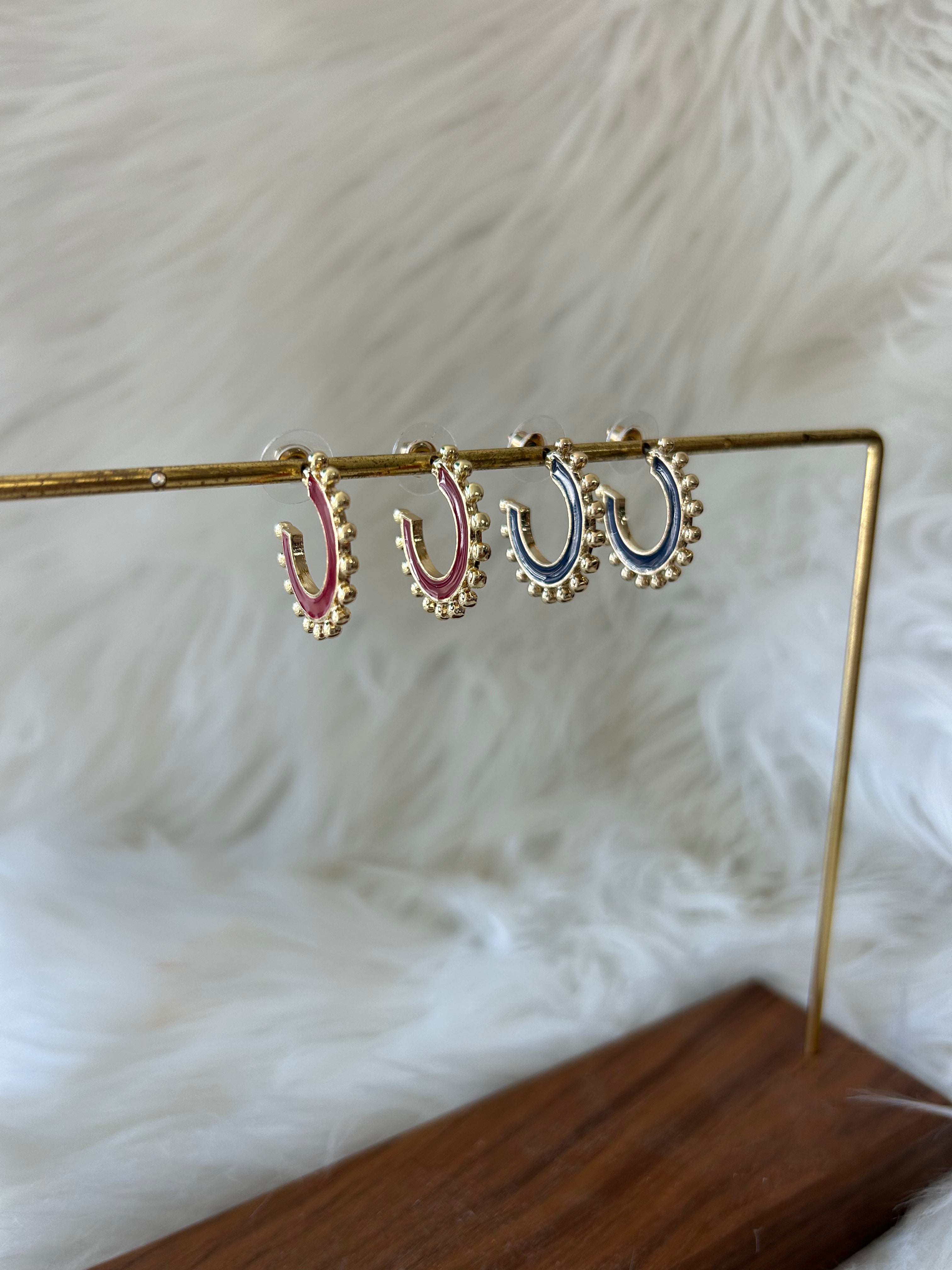Michelle Mcdowell Hadley Large Hoop Earrings for Women - Elegant Gold-Tone Statement Jewelry for Parties, Weddings & Evening Events