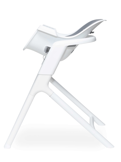4moms Connect High Chair - Adjustable Baby Feeding Chair with Easy Clean Tray, White & Grey | Perfect for Dining, Weaning & Family Mealtime