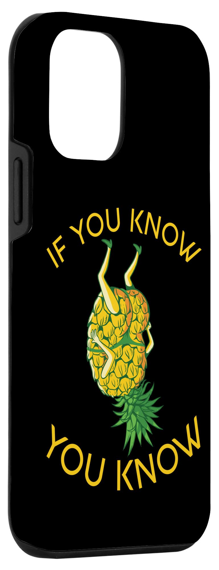 Funny iPhone 12 Mini Case with Upside Down Pineapple Design - Adult Humor Gift for Men - Perfect for Parties, Bachelor Events & Naughty Gifts
