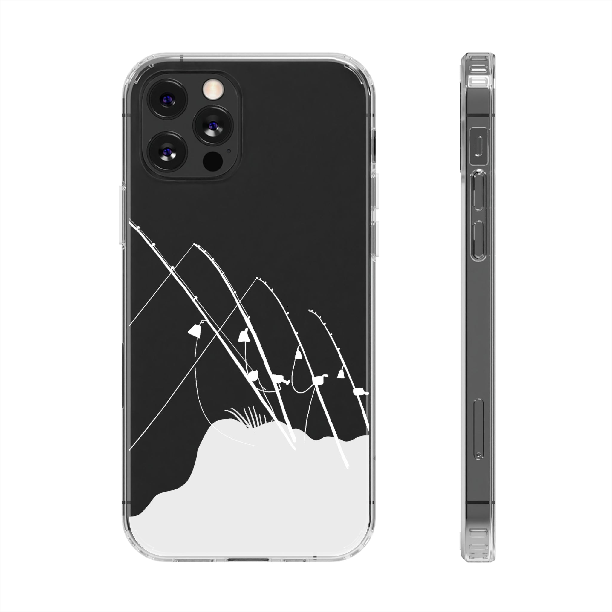 Gone Fishing Clear Phone Case - Durable Protective Cover for iPhone & Samsung - Perfect for Outdoor Activities, Fishing Trips & Daily Use