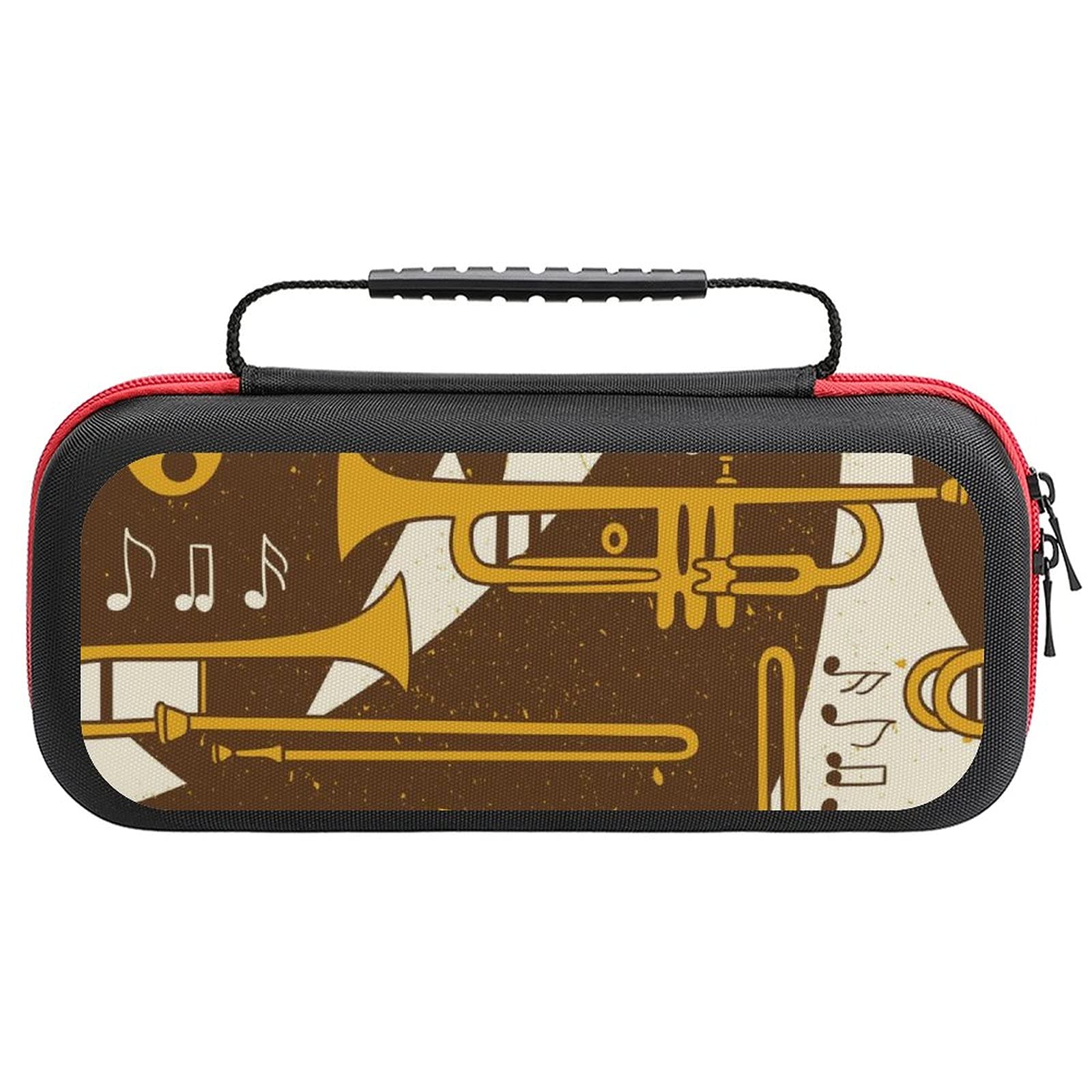 Wind Instrument Printed Carrying Case for Nintendo Switch Lite & Accessories - Durable Travel Storage Bag | Perfect for Gaming On-The-Go & Travel Protection