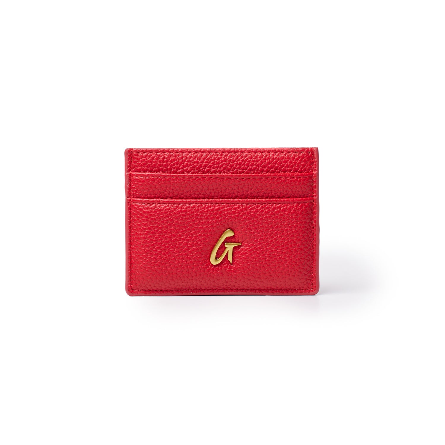 Pebble Card Holder - Slim RFID Blocking Wallet for Men & Women | Secure Credit Card Holder with Money Clip | Perfect for Travel, Business & Everyday Use (Red)