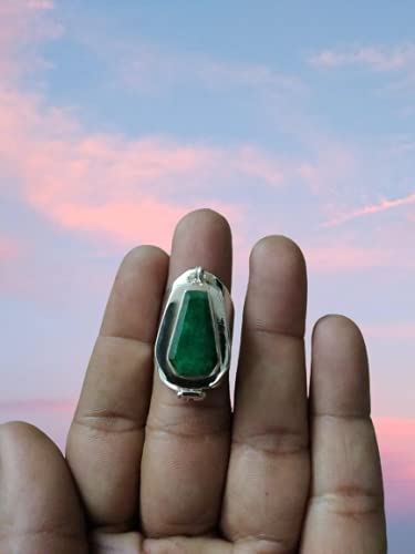 Emerald Poison Ring - Openable Secret Box Ring with Coffin Design, Handmade Silver Locket Ring for Women | Unique Gift for Her, Hidden Message & Medicine Storage | Perfect for Gothic Fashion, Cosplay & Witchy Aesthetic
