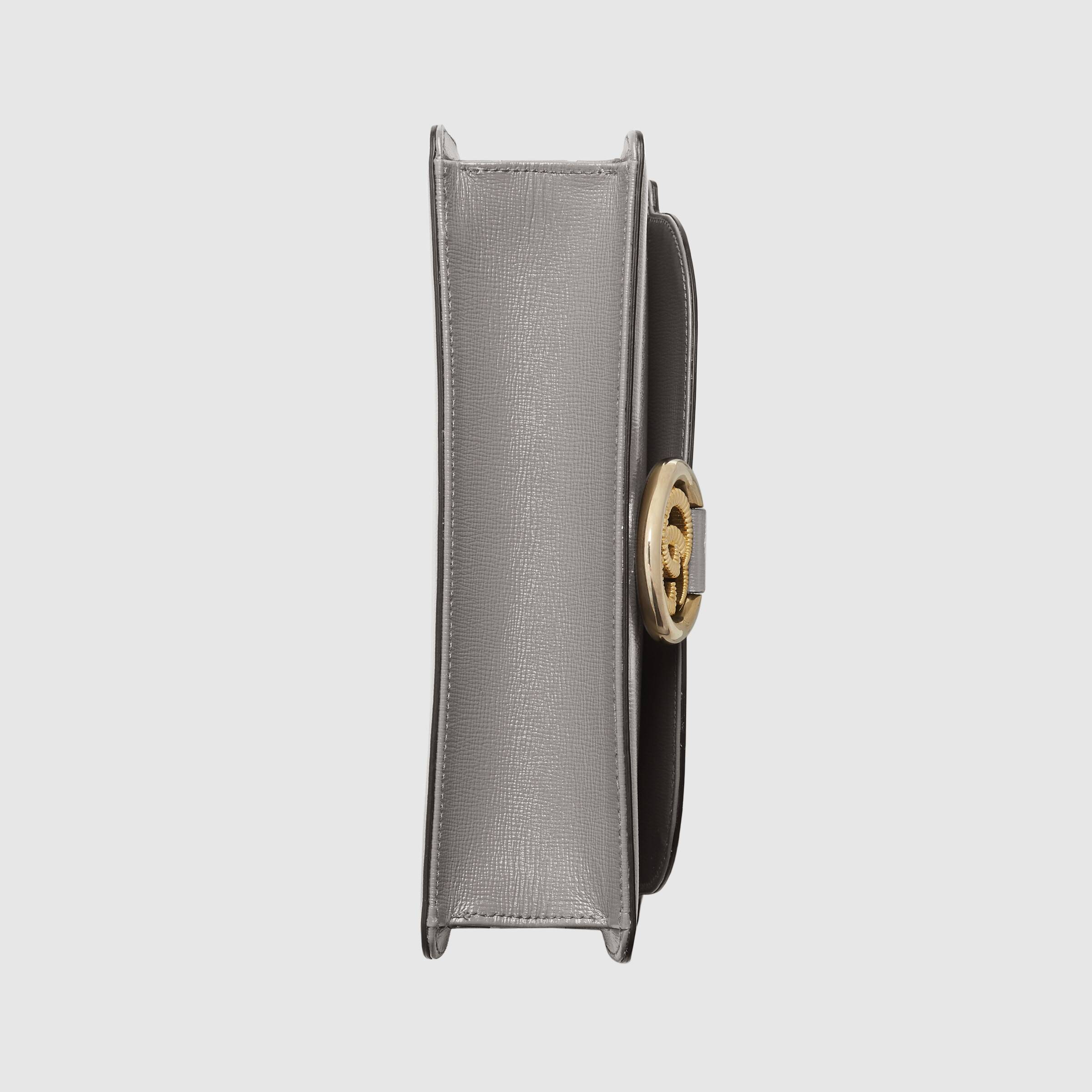 Gucci Small Leather Shoulder Bag for Women - Dusty Grey Crossbody Purse | Fashionable Designer Handbag for Daily Use, Work & Evening Out