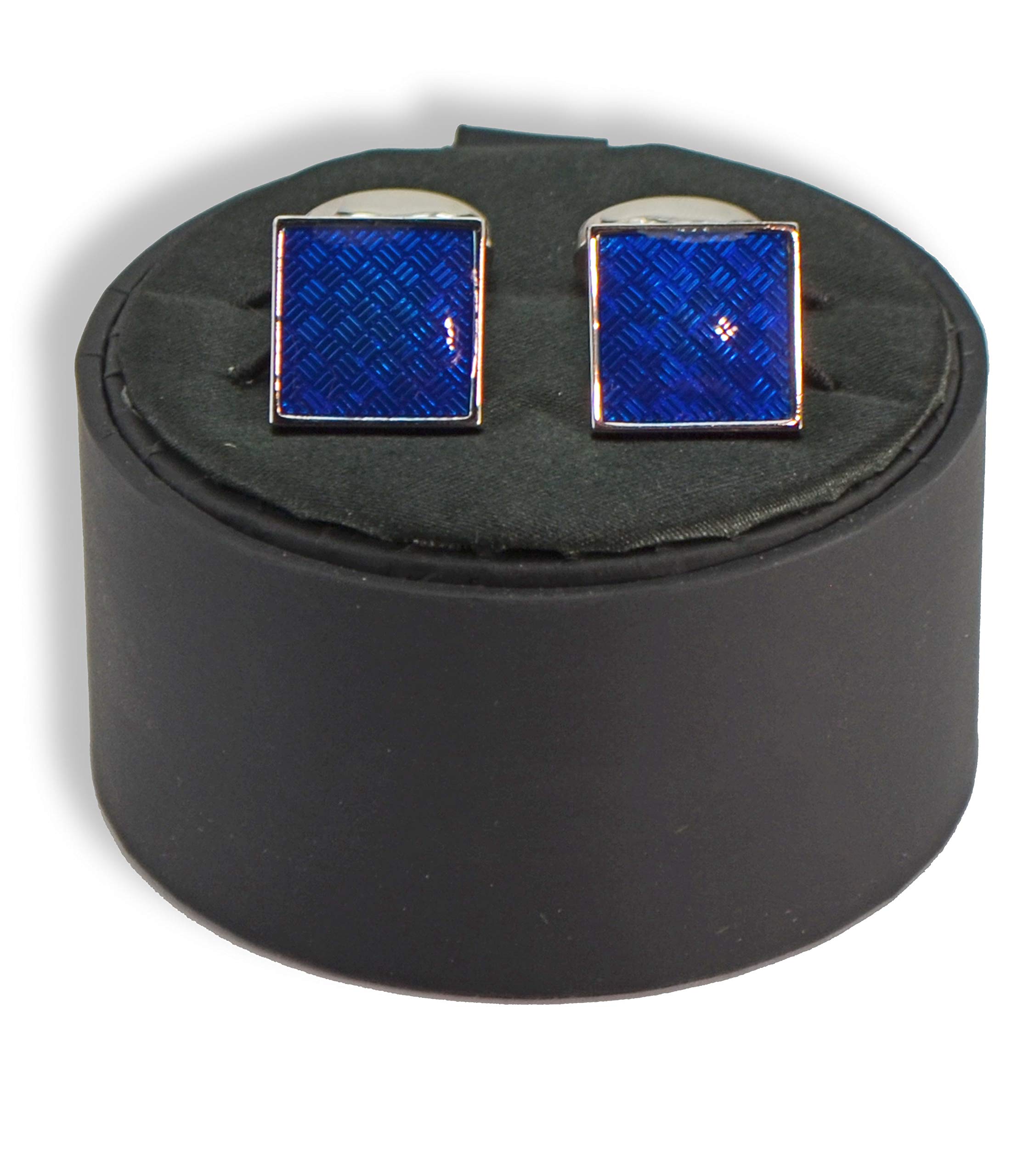 Duchamp London Blue Cuff Links for Men – Elegant Formal & Wedding Attire Accessories