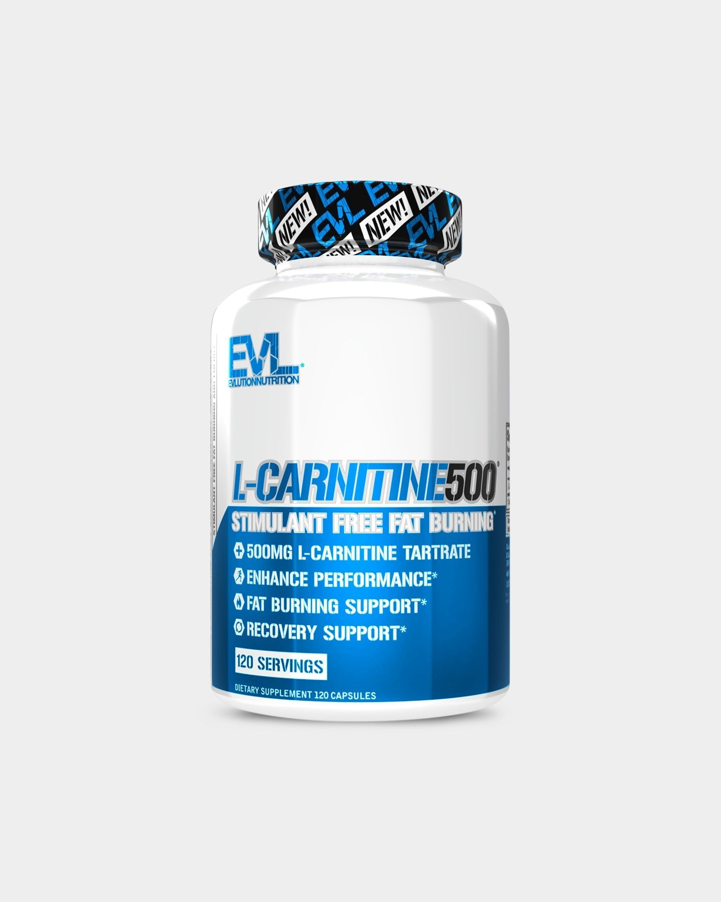 EVLUTION NUTRITION L Carnitine 500mg - Premium Weight Loss Supplement for Energy & Fat Burning - Supports Metabolism & Workout Performance - Ideal for Athletes & Fitness Enthusiasts