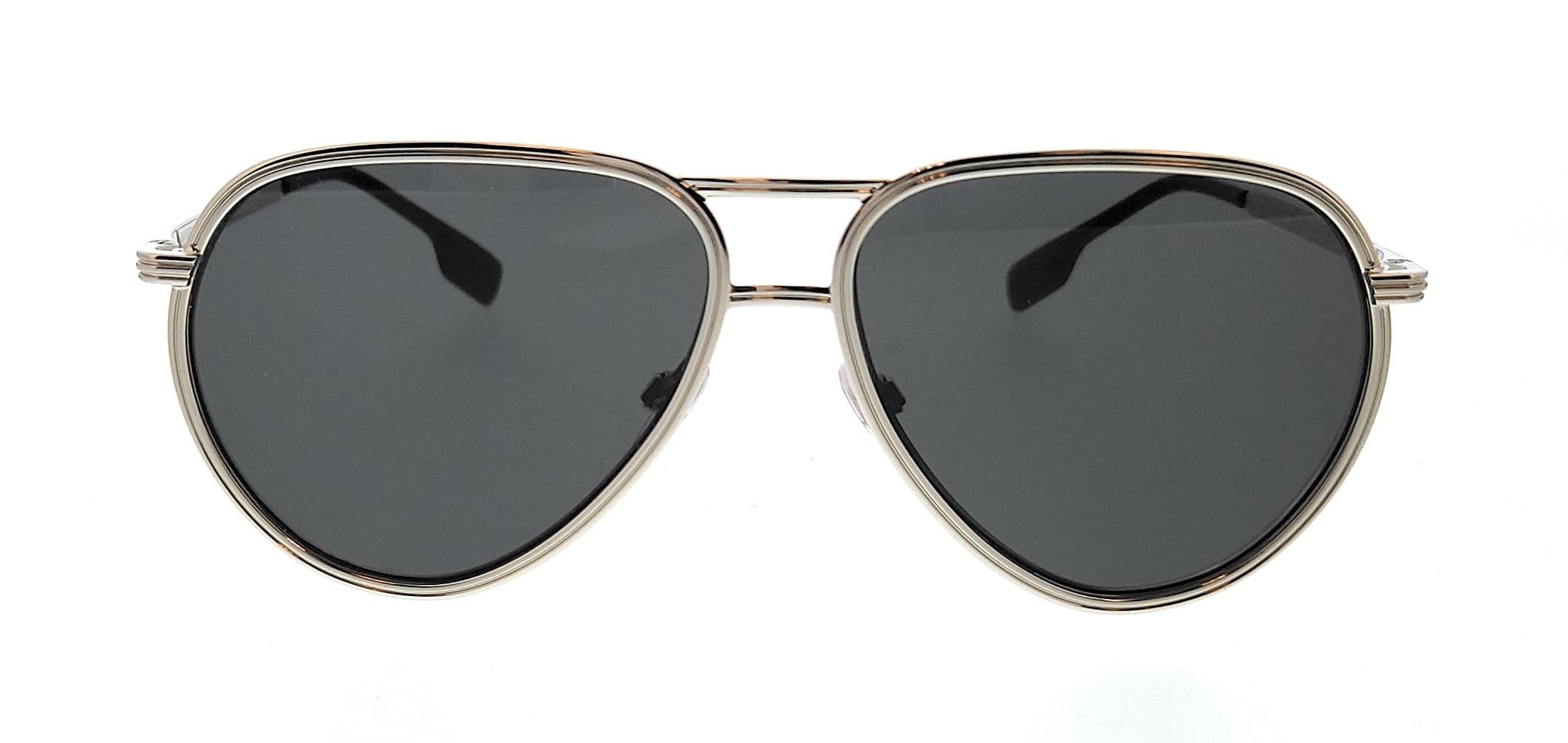 BURBERRY BE 3135 Scott Silver Dark Grey Polarized Sunglasses for Men & Women - UV Protection, Luxury Fashion Shades for Driving, Beach & Outdoor Activities