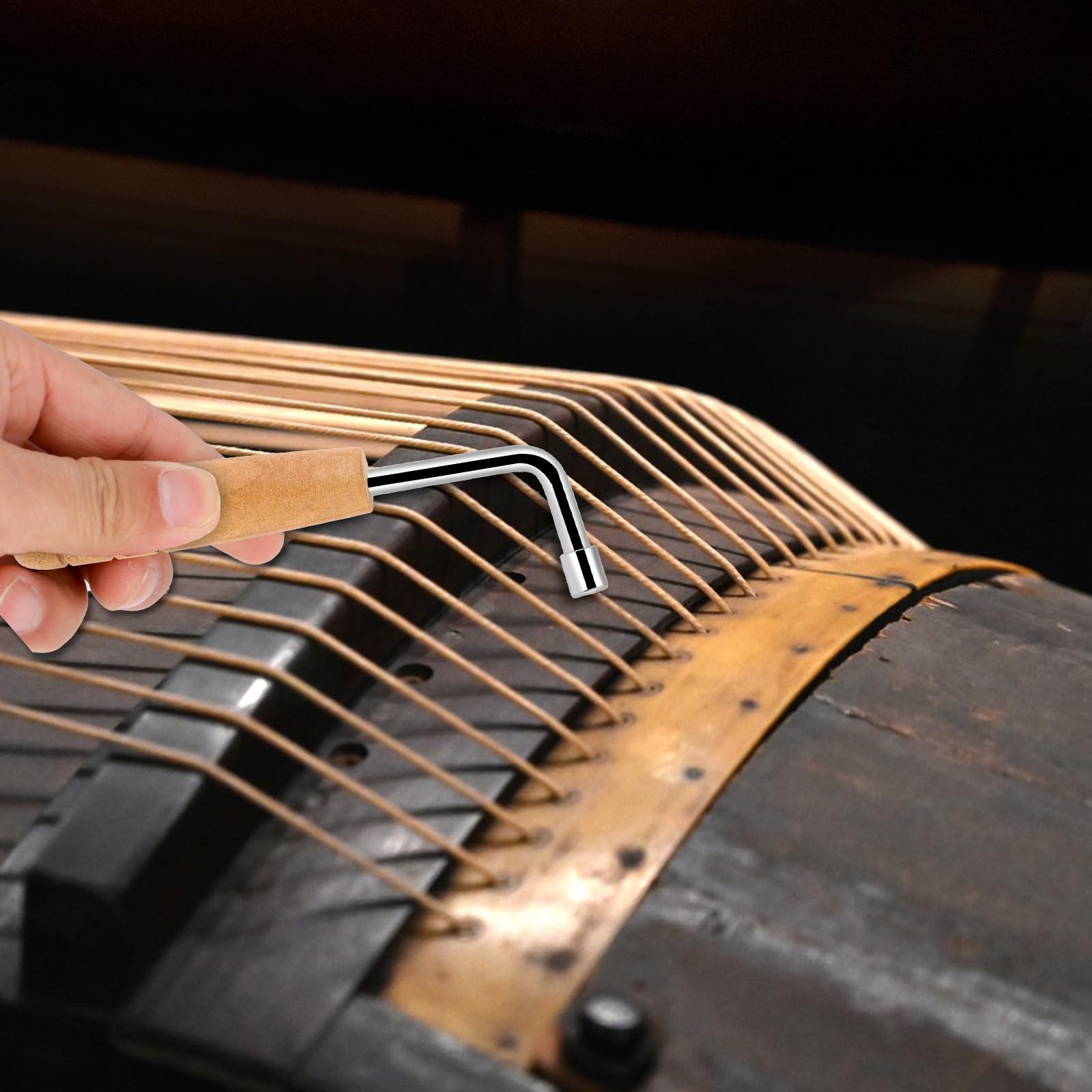 Professional Autoharp Tuning Wrench - Precision Lyre Harp & Small String Instrument Tuning Tool for Musicians | Perfect for Home Practice, Studio Recording & Live Performances