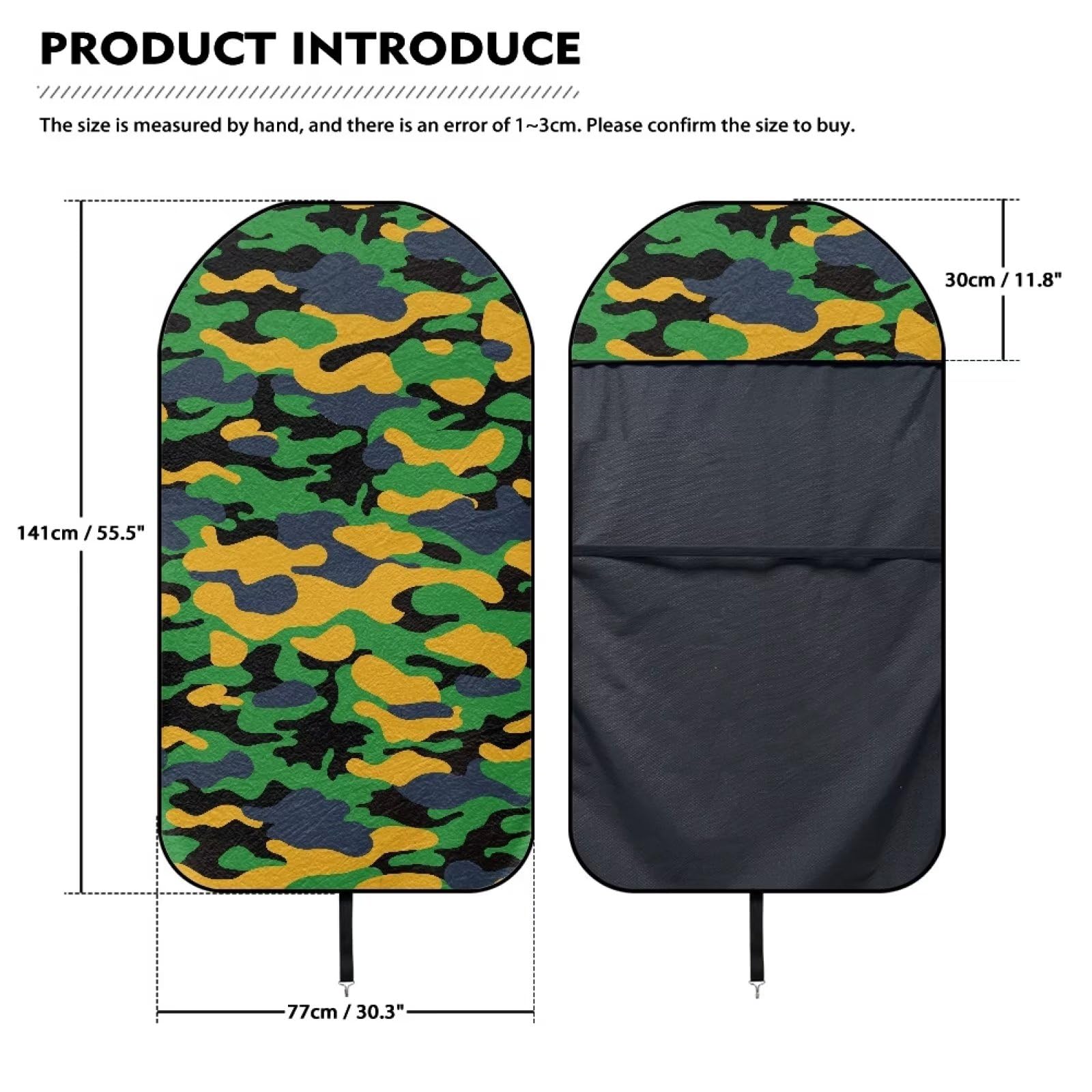 Army Green Camo Waterproof Car Seat Cover - Universal Fit for Cars, Trucks, SUVs & Vans | Washable Sweat-Resistant Seat Protector | Perfect for Gym, Swimming, Yoga & Outdoor Activities
