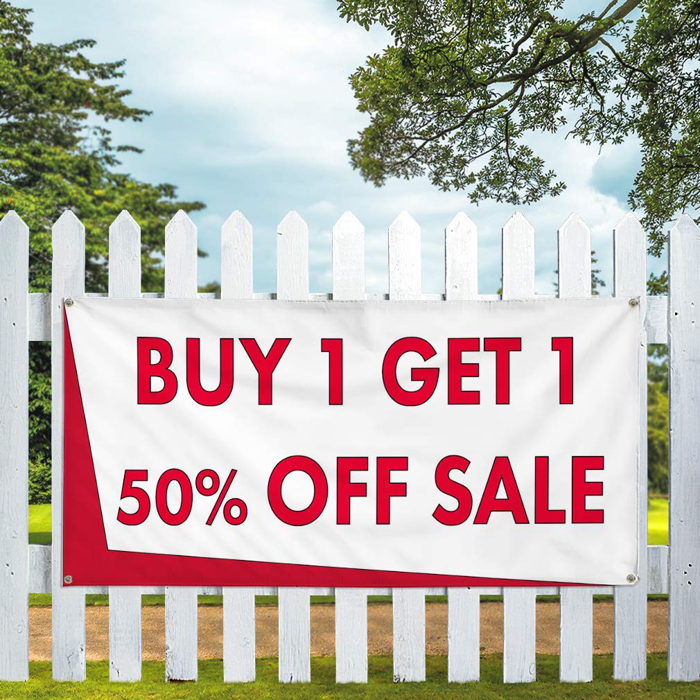 Premium Vinyl Banners - Heavy Duty Weatherproof Outdoor Signs for Business, Yard & Industrial Use - Multiple Sizes (60x144 Inches) with 10 Grommets - Buy 1 Get 50% Off - Perfect for Advertising, Events, Construction Sites & Backyard Decor