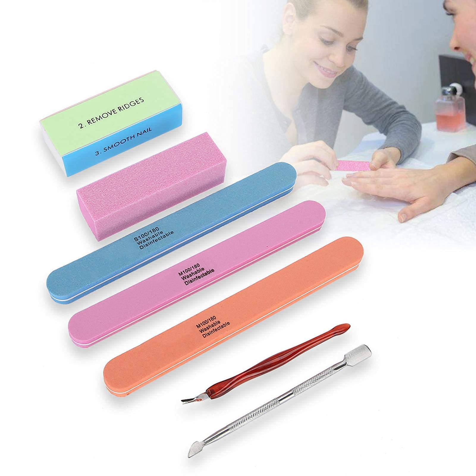 Professional Nail Files and Buffers Set - Manicure & Pedicure Kit for Women & Girls - Nail Care Tools for Smooth, Shiny Nails - Perfect for Home Salon, Travel, and DIY Nail Art