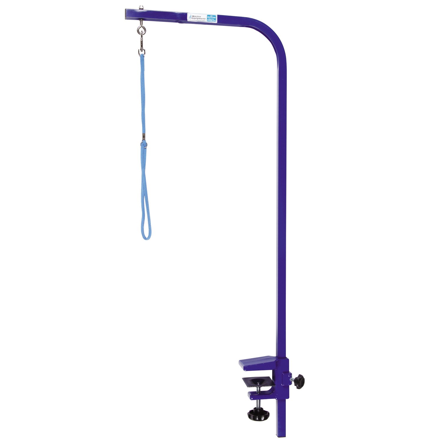 Pet Edge Master Equipment Blue Aluminum Pet Grooming Arm with Clamp - Professional Dog Grooming Table Attachment for Home & Salon Use - Secure Grooming Loop for Safe Pet Handling