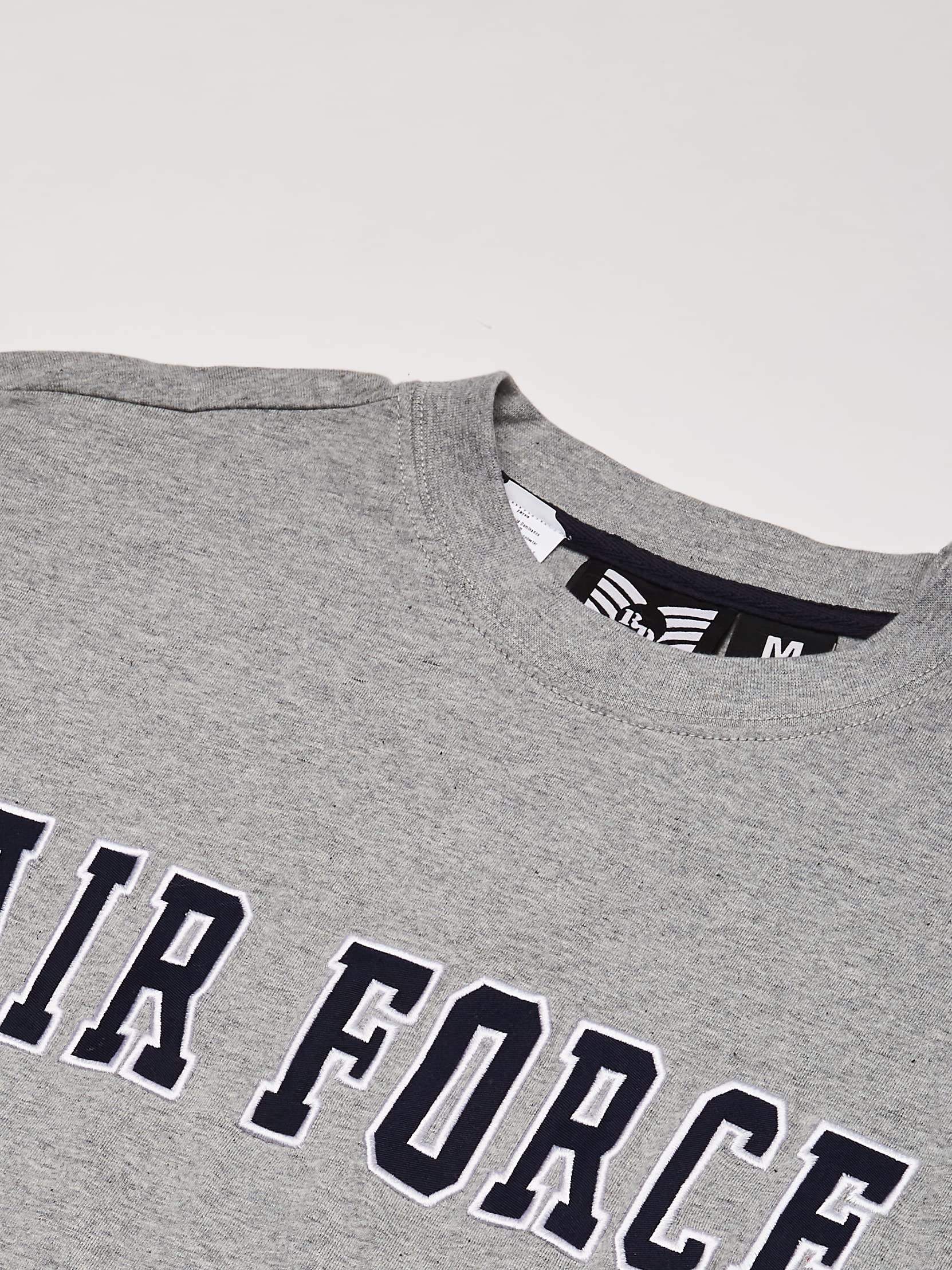 Rapiddominance Air Force Applique Text Tee - Trendy Graphic T-Shirt for Men & Women - Perfect for Casual Wear, Street Style & Military Enthusiasts