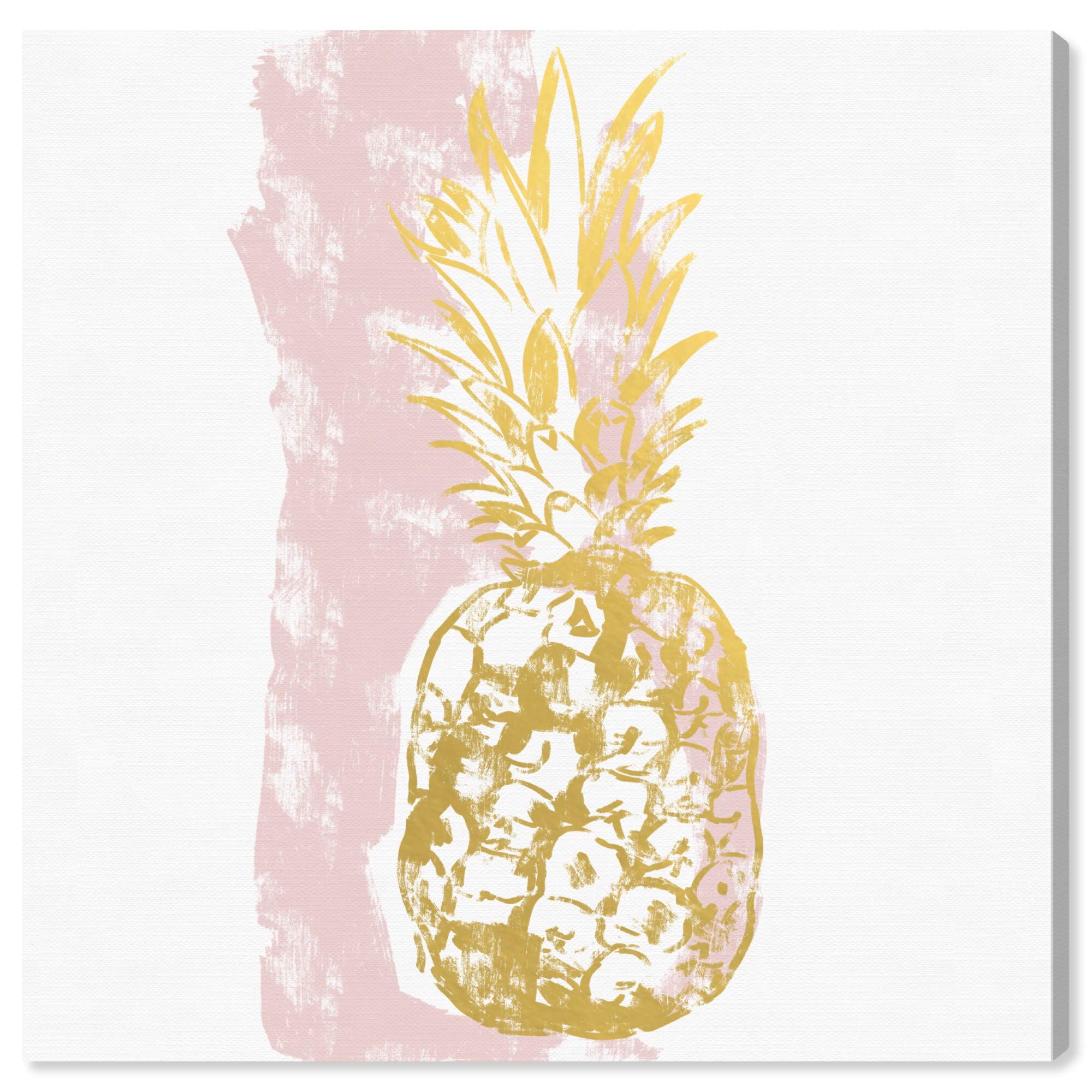 Wynwood Studio Blush Pineapple Square Wall Art Canvas Print - 30