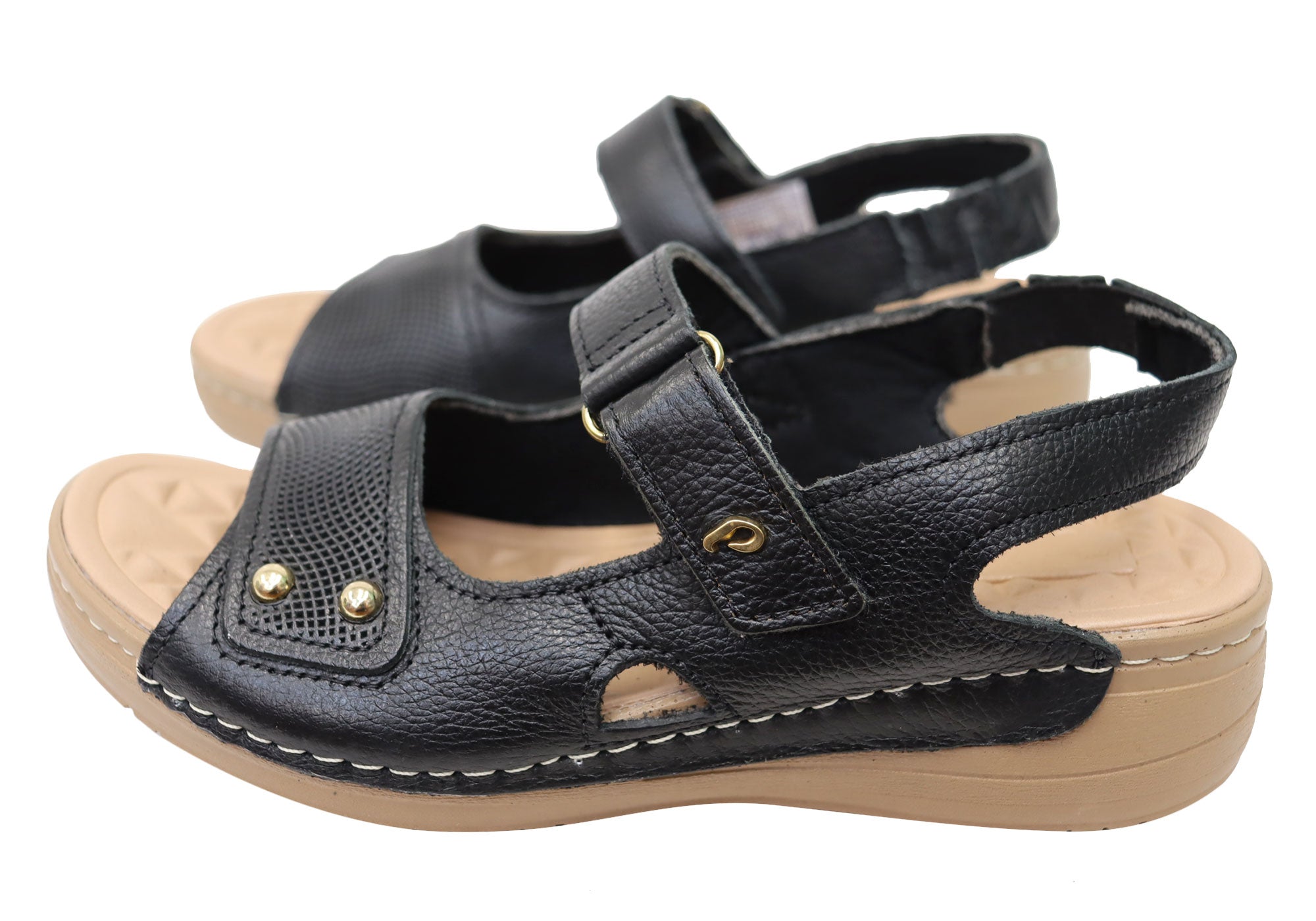 Jannie Women's Comfortable Leather Sandals - Handmade in Brazil - Perfect for Beach, Vacation & Summer Outfits