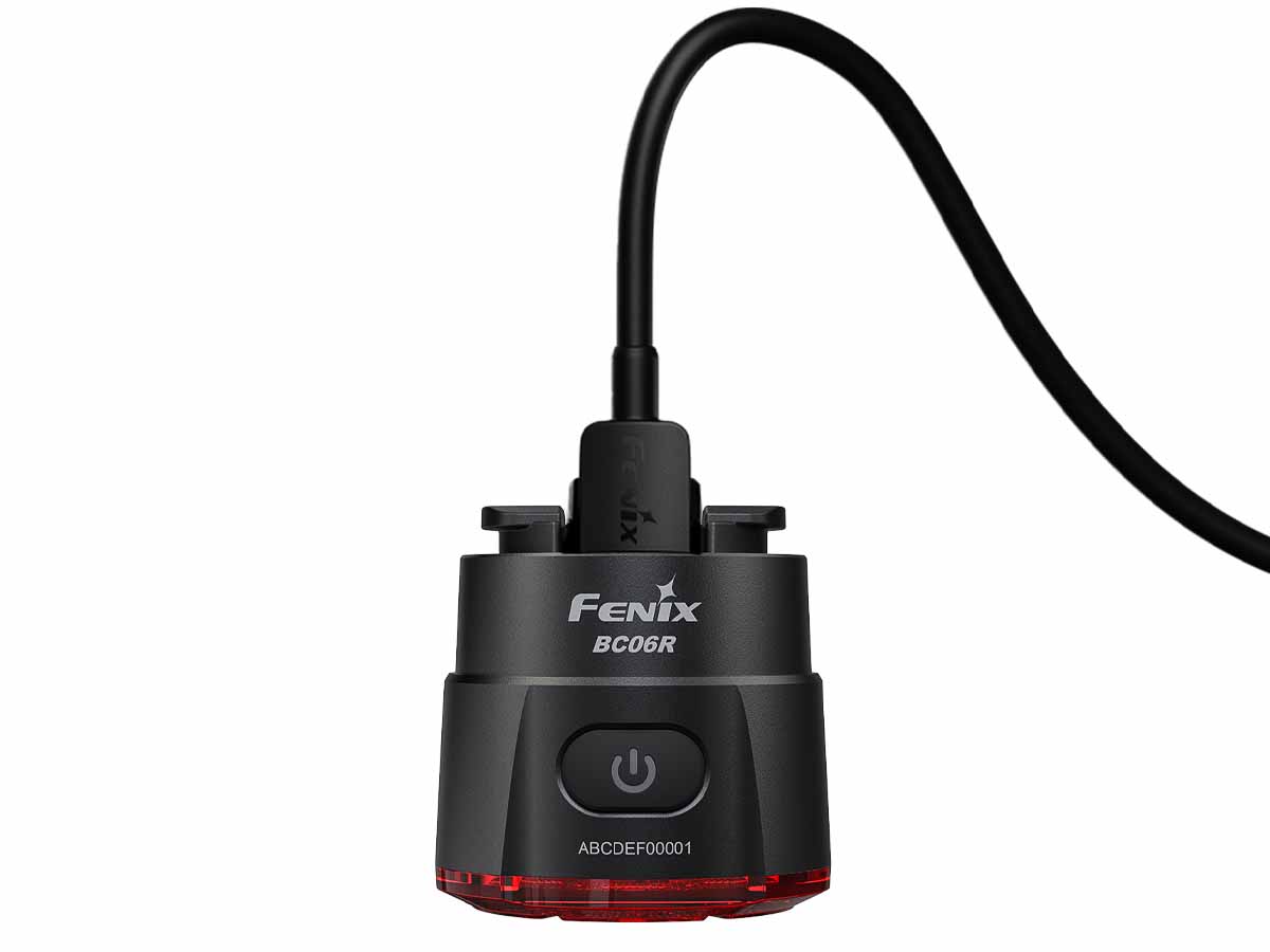 Fenix BC06R USB Rechargeable Bike Tail Light - 300 Lumens, 5 Lighting Modes, IP66 Waterproof for Cycling Safety at Night & Commuting