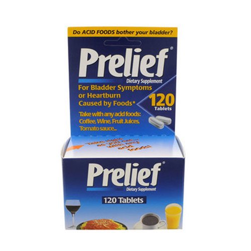 Prelief Dietary Supplement for Heartburn & Acid Indigestion - 120 Tablets (Pack of 4) | Fast-Acting Acid Reducer for GERD & Upset Stomach Relief | Perfect for Spicy Meals, Coffee Drinkers & Nighttime Discomfort