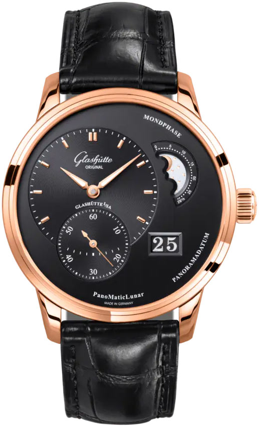 Glashutte Original PanoMatic Lunar 18K Red Gold Men's Luxury Watch - Perfect for Business Meetings & Formal Events