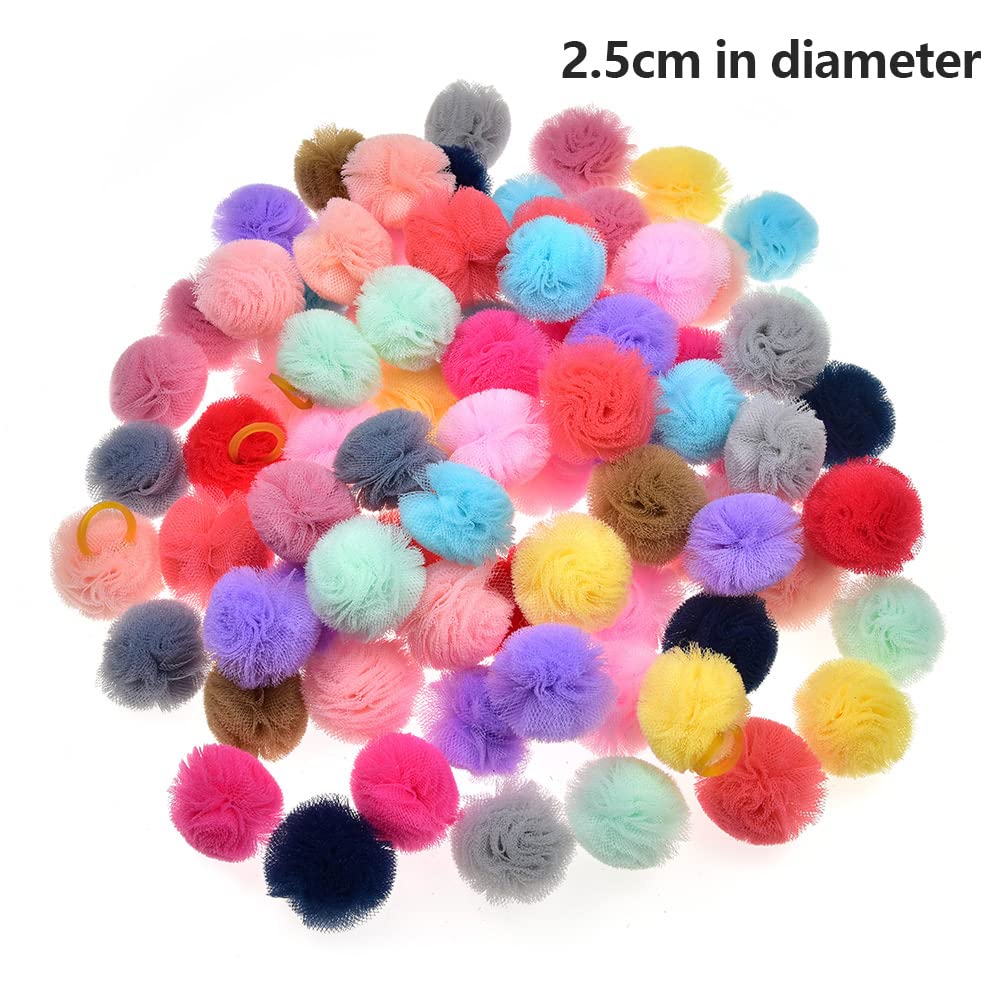 100pcs Dog Hair Bows - Small Pet Grooming Accessories for Yorkie & Puppy - Party & Daily Use