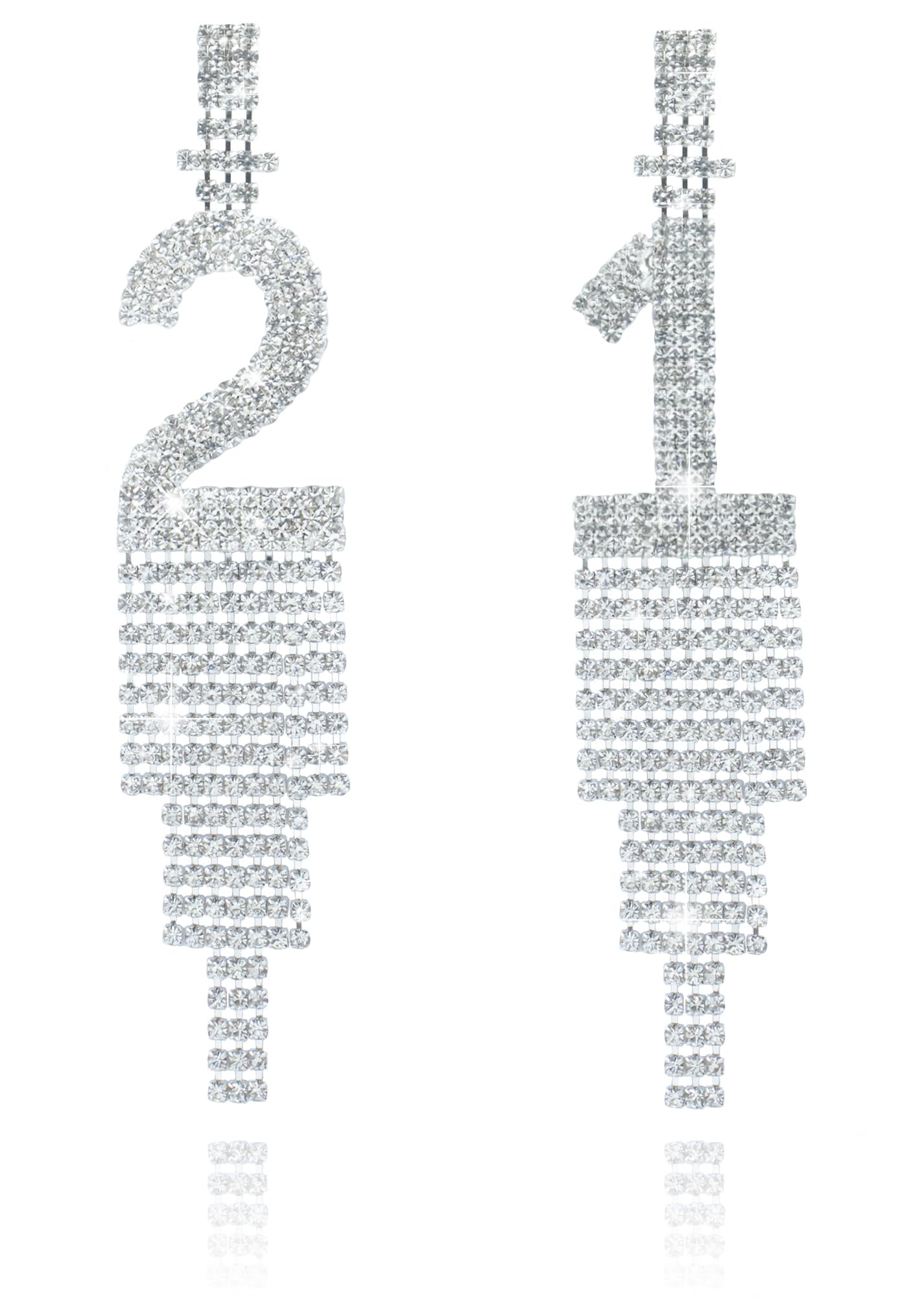 21st Birthday Earrings for Women - Elegant Long Tassel Jewelry Gift for 21 Year Old | Perfect for Birthday Outfits, Party Decorations & Special Occasion Gifts
