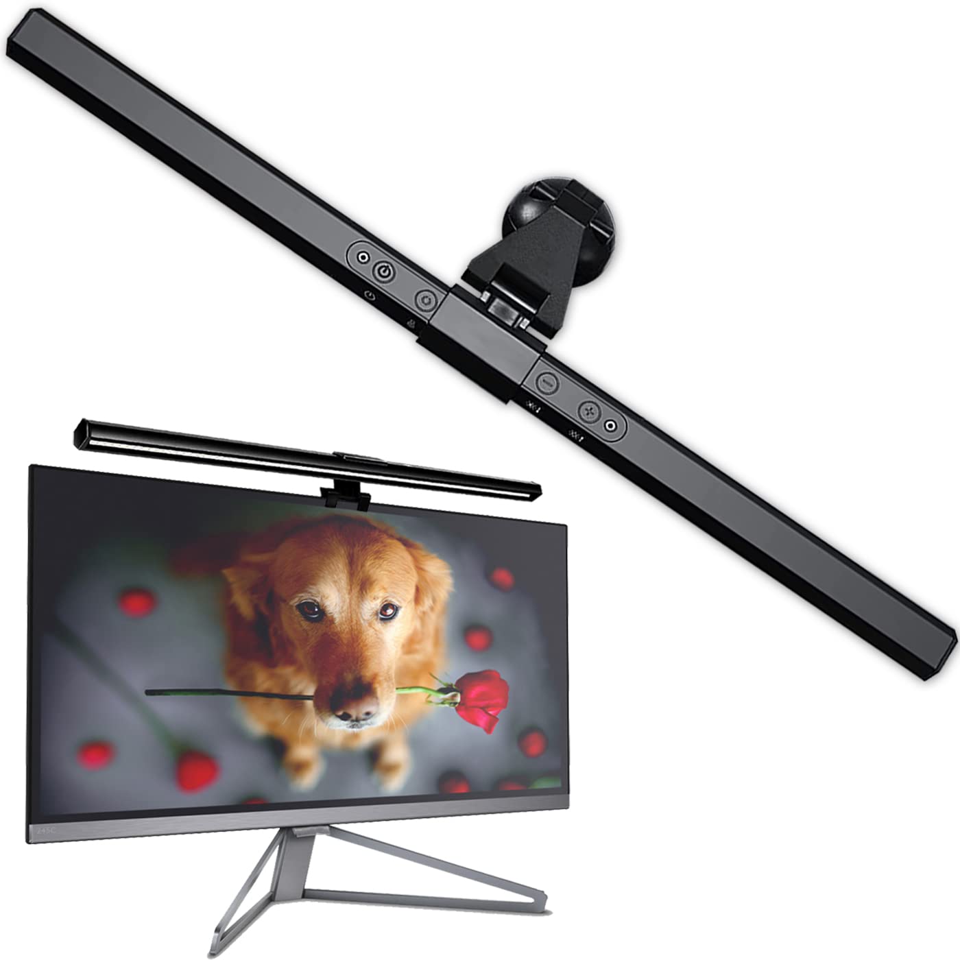 Blikshin LED Monitor Light Bar - USB Powered Computer Lamp with Touch Control, No Screen Glare, Space Saving Design for Home Office, Gaming & Study | Perfect for Night Work, Video Calls & Eye Protection