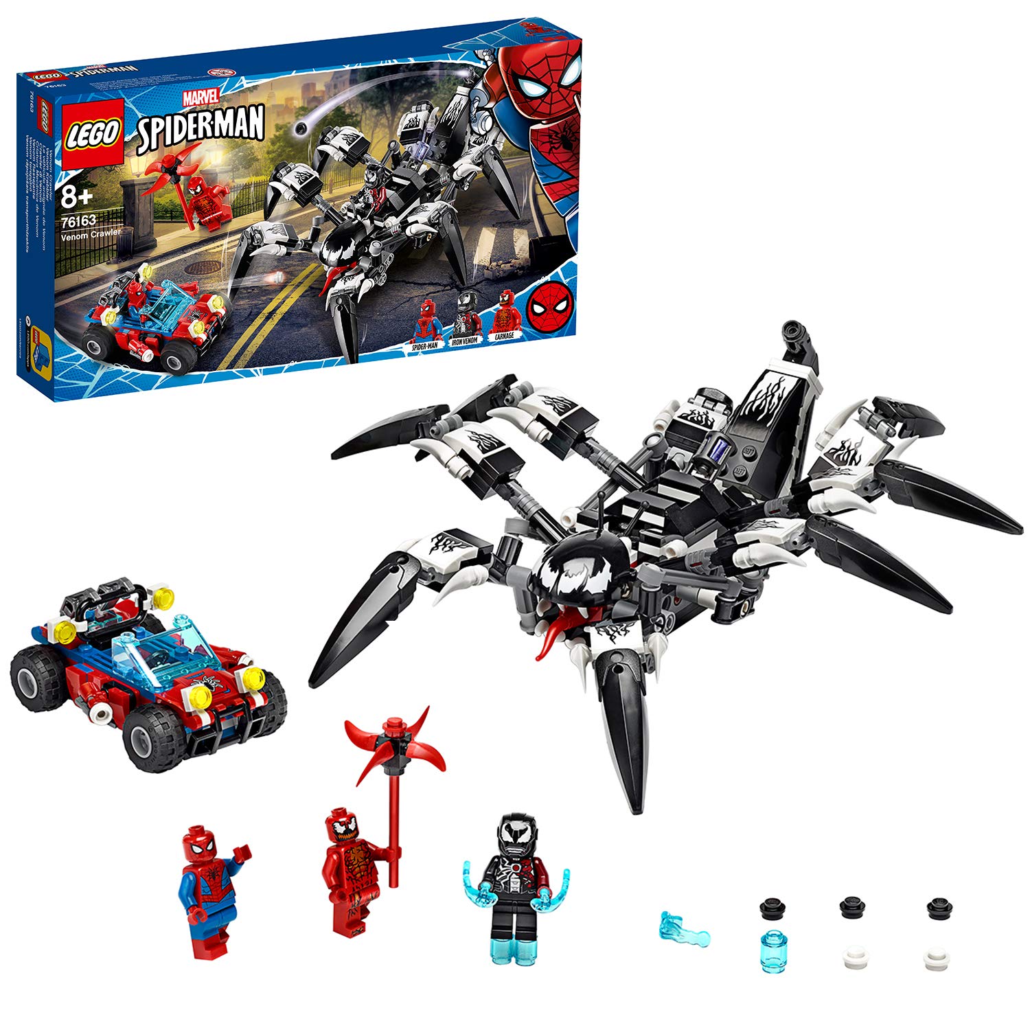 LEGO Marvel Super Heroes Venom Spider-Man Vehicle Set 76163 – Buildable Toy Car for Kids & Collectors – Perfect for Playtime, Gifts & Superhero Adventures
