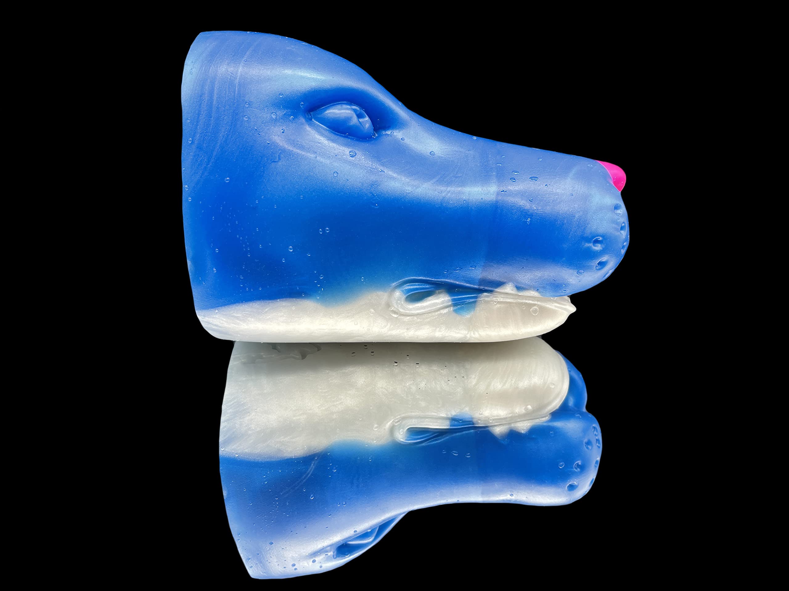 Premium Platinum Silicone Lioness Leelu Fantasy Masturbator - Large Size Adult Sex Toy (Blue & White) for Enhanced Pleasure & Solo Play - Perfect for Discreet Home Use & Fantasy Roleplay