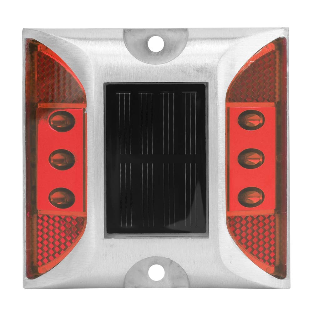 Solar Powered Driveway Marker Lights - 65 LED Waterproof Outdoor Solar Lights for Steps, Sidewalk, Stairs, Garden, Pathway & Yard (Red) - Perfect for Nighttime Safety and Landscape Lighting