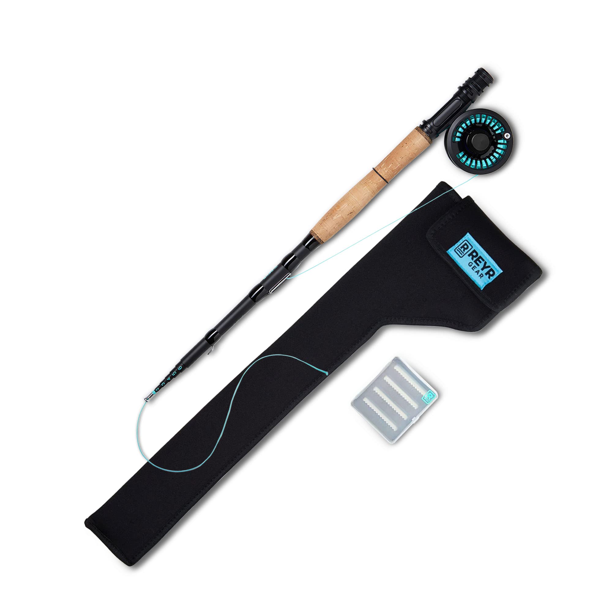 REYR Gear - First CAST Fly Rod | Telescoping Travel Fly Fishing Rod and Reel Combo | Portable 4WT Fishing Rod for Travel, Backpacking & Outdoor Adventures | Perfect for Streams, Rivers & Lakes