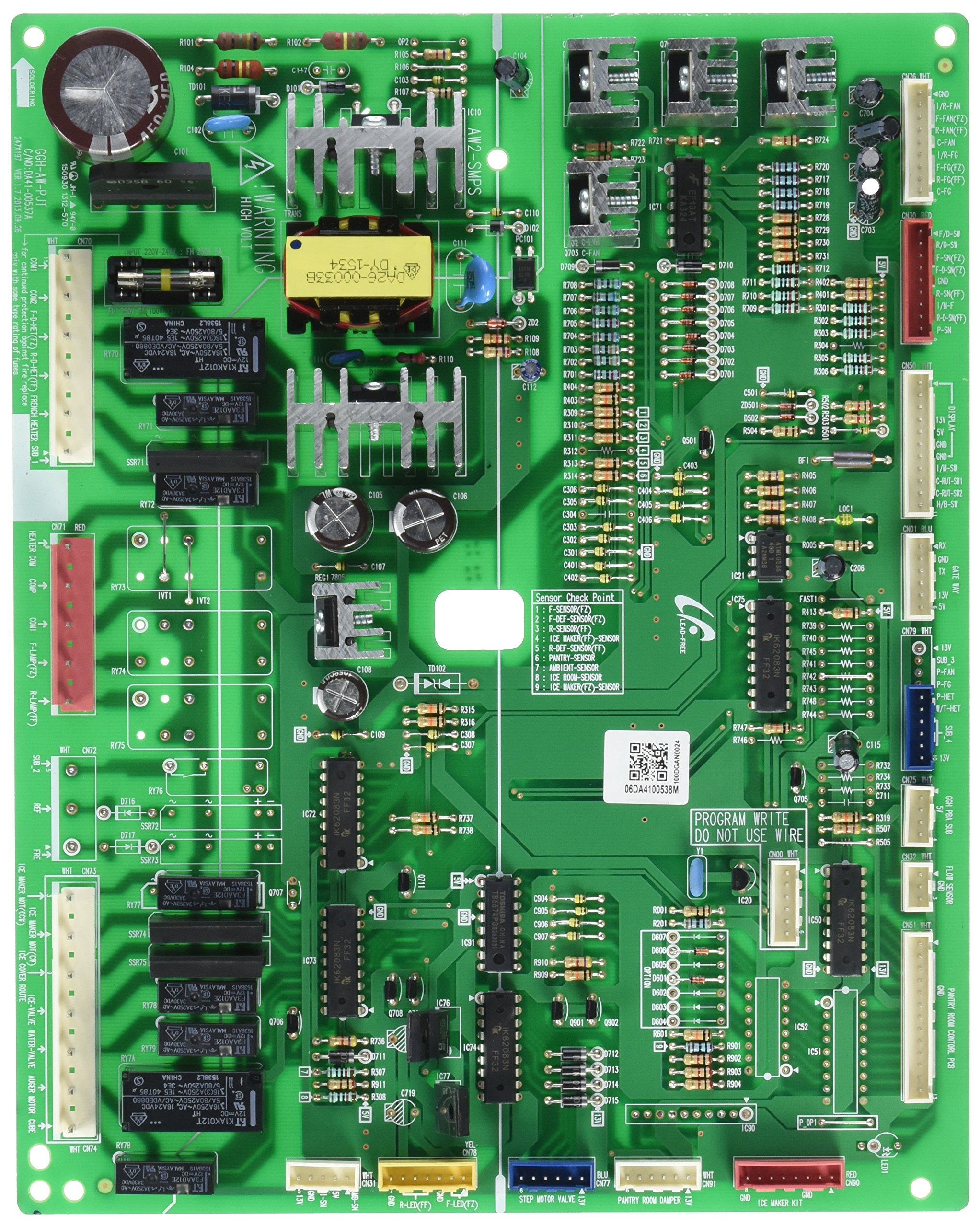Samsung Refrigerator Main PCB Control Board DA41-00538M - Replacement Part for Refrigerator Repair & Maintenance