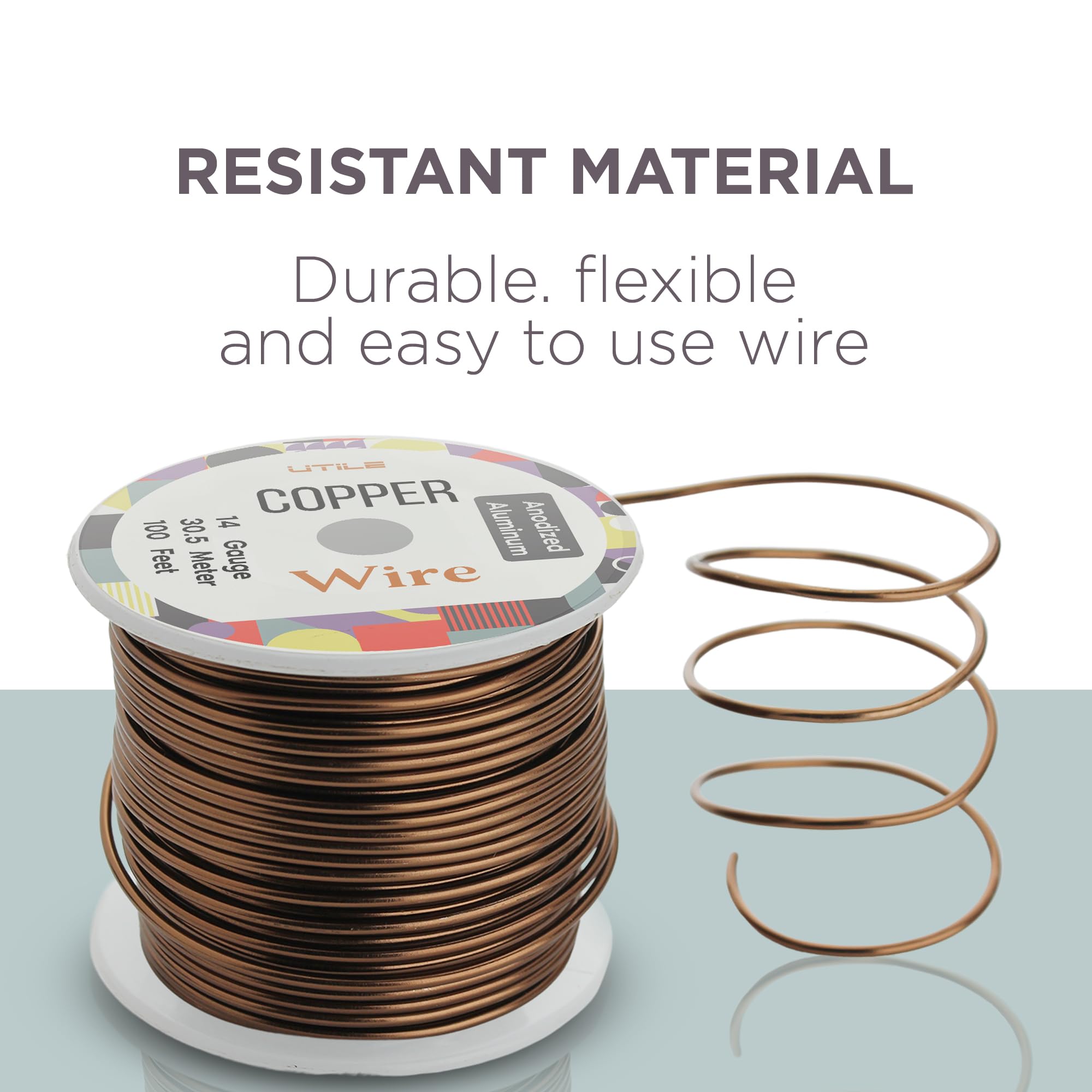 Anodized Aluminum Bonsai Training Wire - 1.6mm 14 Gauge (100ft) - Flexible & Bendable Tree Shaping Wire - Rust & Corrosion Resistant Plant Wire Kit for Bonsai, Topiary & Indoor Gardening Projects