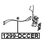 Febest 1299-DCCER OEM 81371-2F000 External Handle Lock Door Cable - Replacement for Car Door Latch Mechanism - Perfect for Vehicle Door Repair & Maintenance