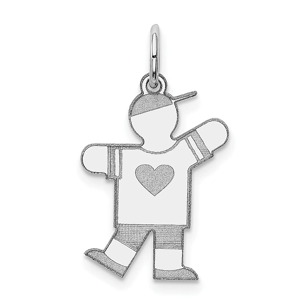14K White Gold Baby Charm Necklace for Women - Elegant Pendant Jewelry Gift for Her, Perfect for Mother's Day, Baby Showers & Special Occasions