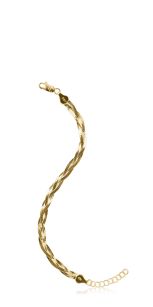 Elegant Braided Herringbone Thin Chain Bracelet for Women - Dainty Gold Silver Jewelry for Everyday Wear & Special Occasions
