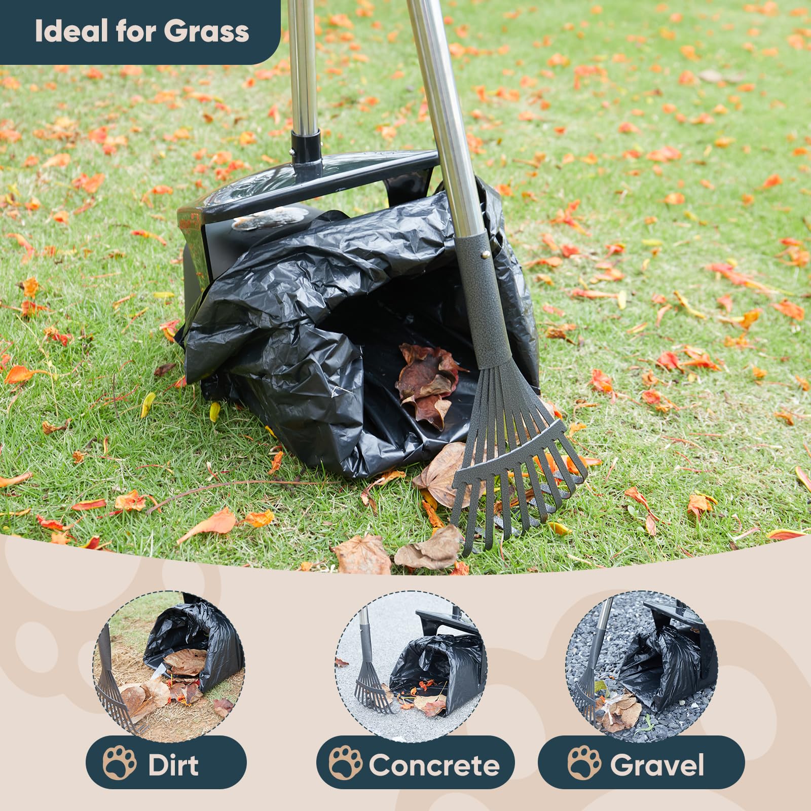 Stainless Steel Dog Pooper Scooper with 40